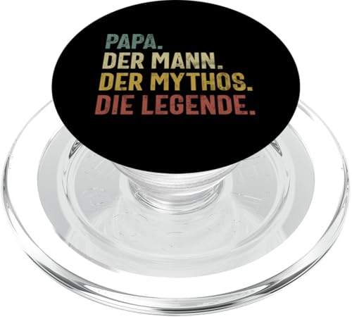 Papa Der Mann Der Mythos Die Legende Retro Vatertag Sprüche PopSockets PopGrip für MagSafe Papa Der Mann Der Mythos Die Legende Retro Vatertag Sprüche PopSockets PopGrip für MagSafe von Stolzer Liebevoller Papa Vatertagsgeschenk Daddy