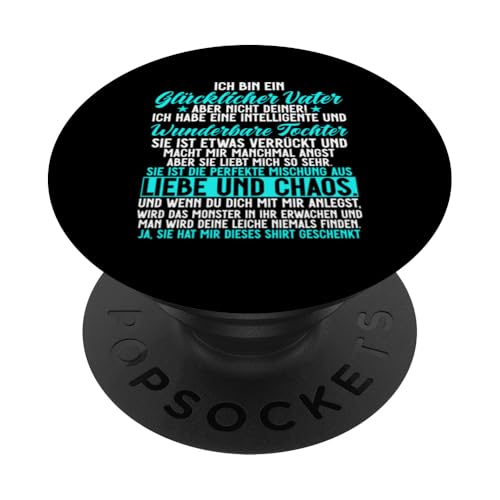 Papa Glücklicher Vater Tocher Lustige Vatertag Sprüche PopSockets Klebender PopGrip von Stolzer Liebevoller Papa Vatertagsgeschenk Daddy