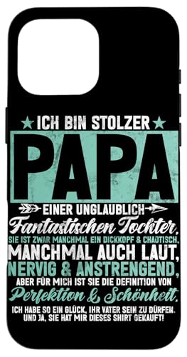 Stolzer Papa Einer Wundervollen Tocher Vatertag Sprüche Hülle für iPhone 16 Pro Max Stolzer Papa Einer Wundervollen Tocher Vatertag Sprüche Hülle für iPhone 16 Pro Max von Stolzer Liebevoller Papa Vatertagsgeschenk Daddy