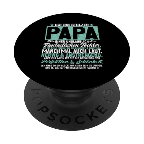 Stolzer Papa Einer Wundervollen Tocher Vatertag Sprüche PopSockets Klebender PopGrip Stolzer Papa Einer Wundervollen Tocher Vatertag Sprüche PopSockets Klebender PopGrip von Stolzer Liebevoller Papa Vatertagsgeschenk Daddy