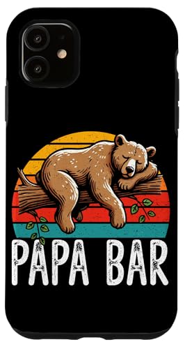 Papa Bär Papa Bear Vatertag Sohn Tochter Elternteil Retro Hülle für iPhone 11 von Stolzer Papa Bär Liebevoller Papa Vater Daddy