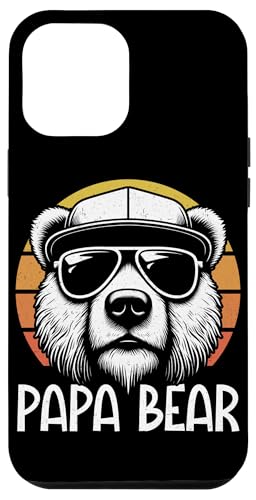 Papa Bär Papa Bear Vatertag Sohn Tochter Elternteil Retro Hülle für iPhone 12 Pro Max von Stolzer Papa Bär Liebevoller Papa Vater Daddy