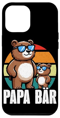 Papa Bär Papa Bear Vatertag Sohn Tochter Elternteil Retro Hülle für iPhone 12 Pro Max von Stolzer Papa Bär Liebevoller Papa Vater Daddy