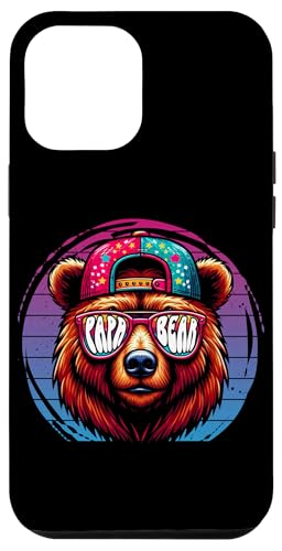 Papa Bär Papa Bear Vatertag Sohn Tochter Elternteil Retro Hülle für iPhone 12 Pro Max von Stolzer Papa Bär Liebevoller Papa Vater Daddy