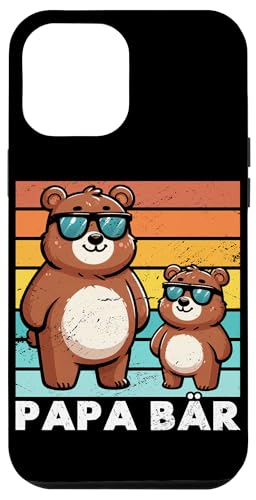 Papa Bär Papa Bear Vatertag Sohn Tochter Elternteil Retro Hülle für iPhone 12 Pro Max von Stolzer Papa Bär Liebevoller Papa Vater Daddy