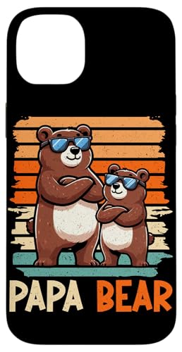 Papa Bär Papa Bear Vatertag Sohn Tochter Elternteil Retro Hülle für iPhone 14 Plus von Stolzer Papa Bär Liebevoller Papa Vater Daddy
