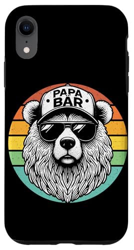 Papa Bär Papa Bear Vatertag Sohn Tochter Elternteil Retro Hülle für iPhone XR von Stolzer Papa Bär Liebevoller Papa Vater Daddy