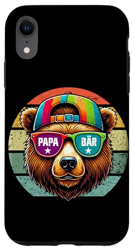 Papa Bär Papa Bear Vatertag Sohn Tochter Elternteil Retro Hülle für iPhone XR Papa Bär Papa Bear Vatertag Sohn Tochter Elternteil Retro Hülle für iPhone XR von Stolzer Papa Bär Liebevoller Papa Vater Daddy