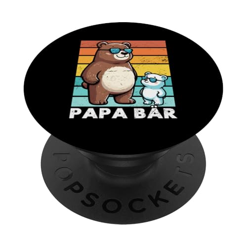 Papa Bär Papa Bear Vatertag Sohn Tochter Elternteil Retro PopSockets Klebender PopGrip Papa Bär Papa Bear Vatertag Sohn Tochter Elternteil Retro PopSockets Klebender PopGrip von Stolzer Papa Bär Liebevoller Papa Vater Daddy