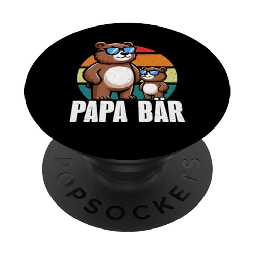 Papa Bär Papa Bear Vatertag Sohn Tochter Elternteil Retro PopSockets Klebender PopGrip Papa Bär Papa Bear Vatertag Sohn Tochter Elternteil Retro PopSockets Klebender PopGrip von Stolzer Papa Bär Liebevoller Papa Vater Daddy