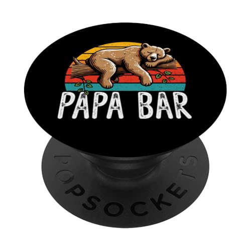 Papa Bär Papa Bear Vatertag Sohn Tochter Elternteil Retro PopSockets Klebender PopGrip Papa Bär Papa Bear Vatertag Sohn Tochter Elternteil Retro PopSockets Klebender PopGrip von Stolzer Papa Bär Liebevoller Papa Vater Daddy