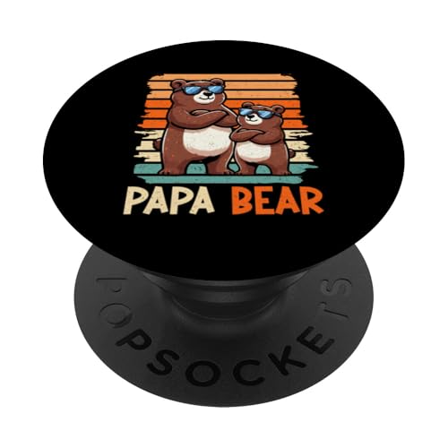 Papa Bär Papa Bear Vatertag Sohn Tochter Elternteil Retro PopSockets Klebender PopGrip Papa Bär Papa Bear Vatertag Sohn Tochter Elternteil Retro PopSockets Klebender PopGrip von Stolzer Papa Bär Liebevoller Papa Vater Daddy