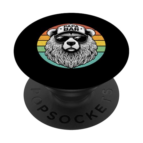 Papa Bär Papa Bear Vatertag Sohn Tochter Elternteil Retro PopSockets Klebender PopGrip Papa Bär Papa Bear Vatertag Sohn Tochter Elternteil Retro PopSockets Klebender PopGrip von Stolzer Papa Bär Liebevoller Papa Vater Daddy
