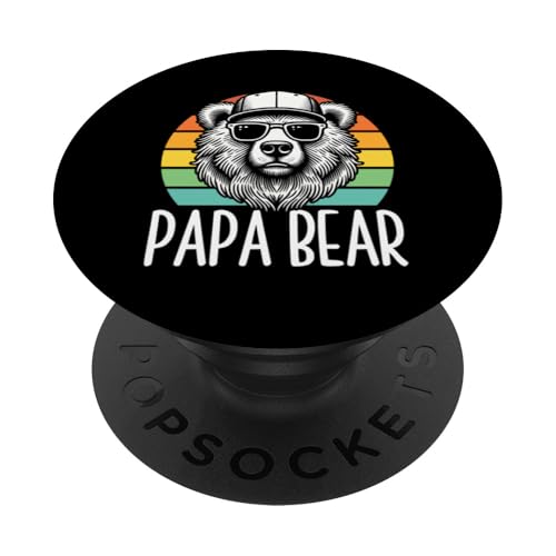 Papa Bär Papa Bear Vatertag Sohn Tochter Elternteil Retro PopSockets Klebender PopGrip Papa Bär Papa Bear Vatertag Sohn Tochter Elternteil Retro PopSockets Klebender PopGrip von Stolzer Papa Bär Liebevoller Papa Vater Daddy