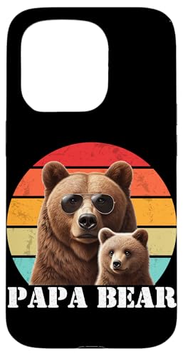 Papa Bär Papa Bear Vatertag Sohn Tochter Stolzer Papa Hülle für iPhone 15 Pro von Stolzer Papa Bär Liebevoller Papa Vater Daddy