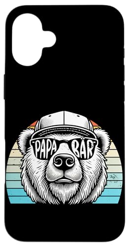 Papa Bär Papa Bear Vatertag Sohn Tochter Stolzer Papa Hülle für iPhone 16 Plus von Stolzer Papa Bär Liebevoller Papa Vater Daddy