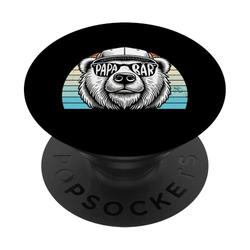 Papa Bär Papa Bear Vatertag Sohn Tochter Stolzer Papa PopSockets Klebender PopGrip von Stolzer Papa Bär Liebevoller Papa Vater Daddy