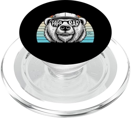 Papa Bär Papa Bear Vatertag Sohn Tochter Stolzer Papa PopSockets PopGrip für MagSafe von Stolzer Papa Bär Liebevoller Papa Vater Daddy