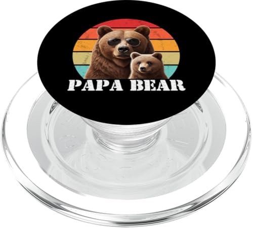 Papa Bär Papa Bear Vatertag Sohn Tochter Stolzer Papa PopSockets PopGrip für MagSafe von Stolzer Papa Bär Liebevoller Papa Vater Daddy