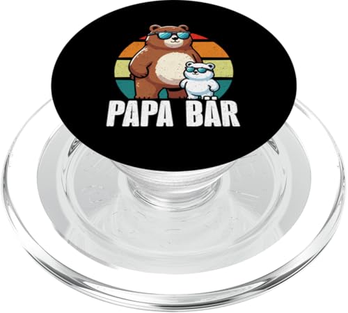 Papa Bär Papa Bear Vatertag Sohn Tochter Stolzer Papa PopSockets PopGrip für MagSafe von Stolzer Papa Bär Liebevoller Papa Vater Daddy