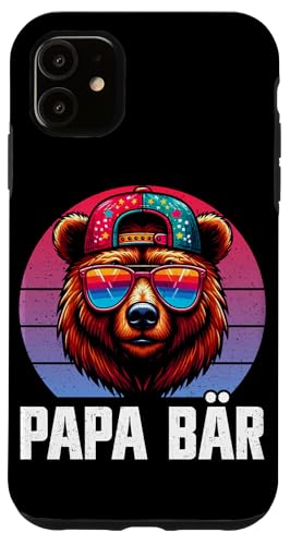 Papa Bär Papa Bear Vatertag Sohn Tochter Vaterschaft Hülle für iPhone 11 von Stolzer Papa Bär Liebevoller Papa Vater Daddy
