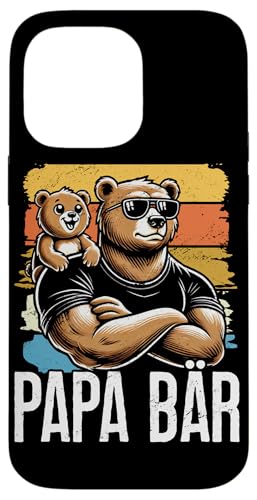 Papa Bär Papa Bear Vatertag Sohn Tochter Vaterschaft Hülle für iPhone 14 Pro Max von Stolzer Papa Bär Liebevoller Papa Vater Daddy