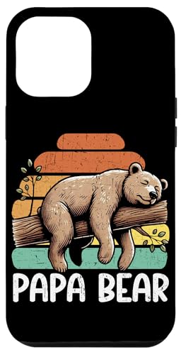 Papa Bär Papa Bear Vatertag Sohn Tochter Vaterschaft Papi Hülle für iPhone 12 Pro Max von Stolzer Papa Bär Liebevoller Papa Vater Daddy