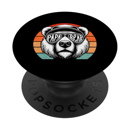 Papa Bär Papa Bear Vatertag Sohn Tochter Vaterschaft Papi PopSockets Klebender PopGrip von Stolzer Papa Bär Liebevoller Papa Vater Daddy