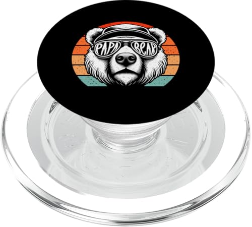 Papa Bär Papa Bear Vatertag Sohn Tochter Vaterschaft Papi PopSockets PopGrip für MagSafe von Stolzer Papa Bär Liebevoller Papa Vater Daddy