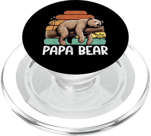 Papa Bär Papa Bear Vatertag Sohn Tochter Vaterschaft Papi PopSockets PopGrip für MagSafe von Stolzer Papa Bär Liebevoller Papa Vater Daddy
