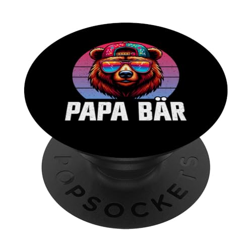 Papa Bär Papa Bear Vatertag Sohn Tochter Vaterschaft PopSockets Klebender PopGrip von Stolzer Papa Bär Liebevoller Papa Vater Daddy