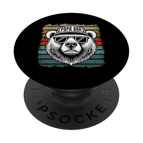 Papa Bär Papa Bear Vatertag Sohn Tochter Vaterschaft PopSockets Klebender PopGrip von Stolzer Papa Bär Liebevoller Papa Vater Daddy