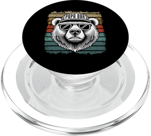 Papa Bär Papa Bear Vatertag Sohn Tochter Vaterschaft PopSockets PopGrip für MagSafe von Stolzer Papa Bär Liebevoller Papa Vater Daddy