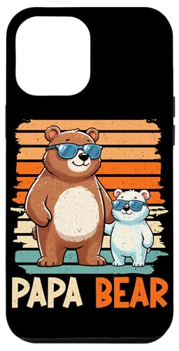 Papa Bär Papa Bear Vatertag Sohn Tochter Vaterschaft Retro Hülle für iPhone 12 Pro Max von Stolzer Papa Bär Liebevoller Papa Vater Daddy