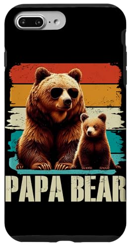 Papa Bär Papa Bear Vatertag Sohn Tochter Vaterschaft Retro Hülle für iPhone 7 Plus/8 Plus von Stolzer Papa Bär Liebevoller Papa Vater Daddy