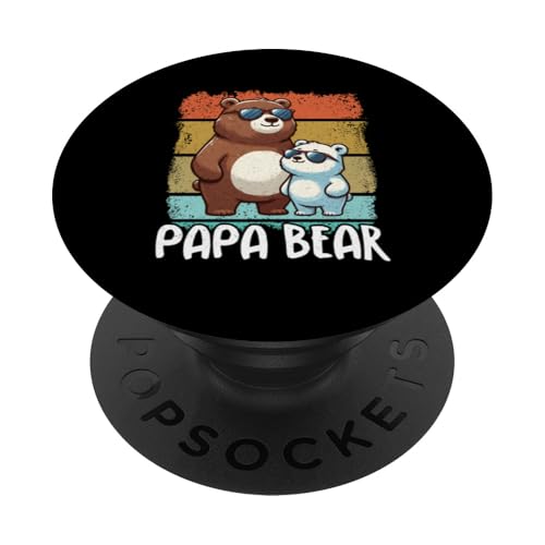 Papa Bär Papa Bear Vatertag Sohn Tochter Vaterschaft Retro PopSockets Klebender PopGrip Papa Bär Papa Bear Vatertag Sohn Tochter Vaterschaft Retro PopSockets Klebender PopGrip von Stolzer Papa Bär Liebevoller Papa Vater Daddy