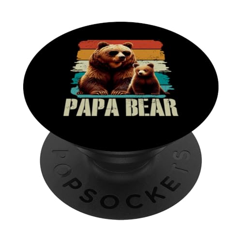 Papa Bär Papa Bear Vatertag Sohn Tochter Vaterschaft Retro PopSockets Klebender PopGrip Papa Bär Papa Bear Vatertag Sohn Tochter Vaterschaft Retro PopSockets Klebender PopGrip von Stolzer Papa Bär Liebevoller Papa Vater Daddy