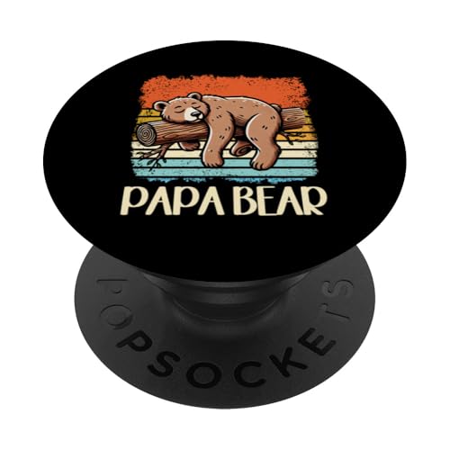Papa Bär Papa Bear Vatertag Sohn Tochter Vaterschaft Retro PopSockets Klebender PopGrip Papa Bär Papa Bear Vatertag Sohn Tochter Vaterschaft Retro PopSockets Klebender PopGrip von Stolzer Papa Bär Liebevoller Papa Vater Daddy