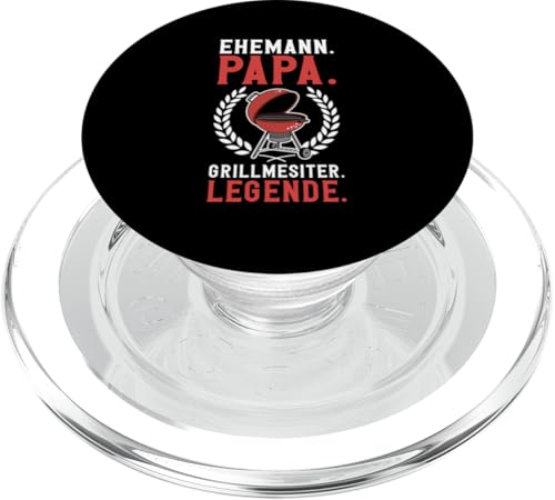 Ehemann Papa Grillmeister Held Grill Grillen Vatertag BBQ PopSockets PopGrip für MagSafe von Stolzer Papa Grill Liebender Vater Daddy