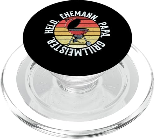 Ehemann Papa Grillmeister Held Grill Papa Vatertag BBQ PopSockets PopGrip für MagSafe von Stolzer Papa Grill Liebender Vater Daddy