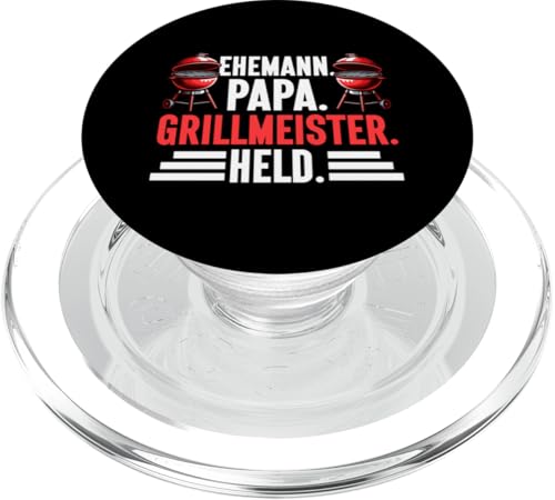 Ehemann Papa Grillmeister Held Grill Papa Vatertag BBQ PopSockets PopGrip für MagSafe von Stolzer Papa Grill Liebender Vater Daddy