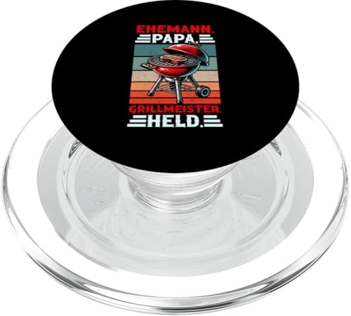 Ehemann Papa Grillmeister Held Grill Papa Vatertag BBQ PopSockets PopGrip für MagSafe von Stolzer Papa Grill Liebender Vater Daddy