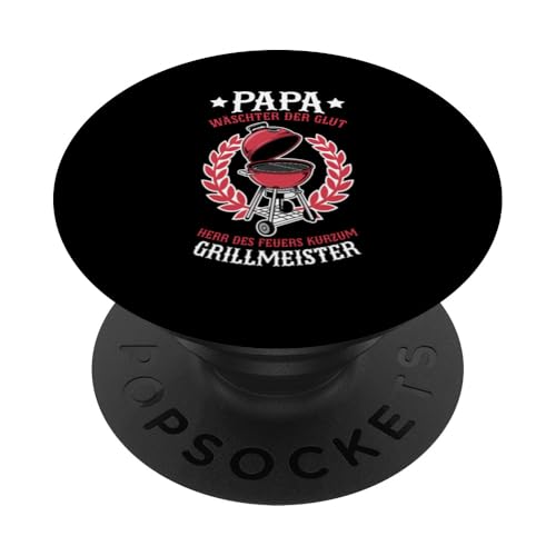 Grill Papa Vatertag Grillen Vater BBQ Grillmaster Männer PopSockets Klebender PopGrip von Stolzer Papa Grill Liebender Vater Daddy