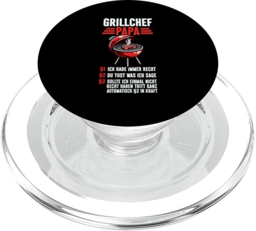 Grillchef Papa Grillen Vater BBQ Grillmaster Männer Vatertag PopSockets PopGrip für MagSafe von Stolzer Papa Grill Liebender Vater Daddy