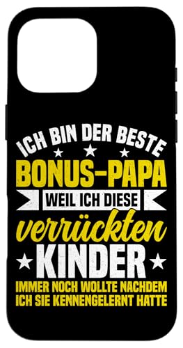Beste Bonus Papa Weil Ich Diese Kinder Noch Will Stiefvater Hülle für iPhone 16 Pro Max Beste Bonus Papa Weil Ich Diese Kinder Noch Will Stiefvater Hülle für iPhone 16 Pro Max von Stolzer Papa Stiefvater Liebevoller Daddy Vater