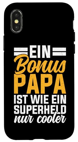 Bonus Papa Ist Wie Ein Superheld Nur Cooler Stiefvater Vater Hülle für iPhone X/XS Bonus Papa Ist Wie Ein Superheld Nur Cooler Stiefvater Vater Hülle für iPhone X/XS von Stolzer Papa Stiefvater Liebevoller Daddy Vater