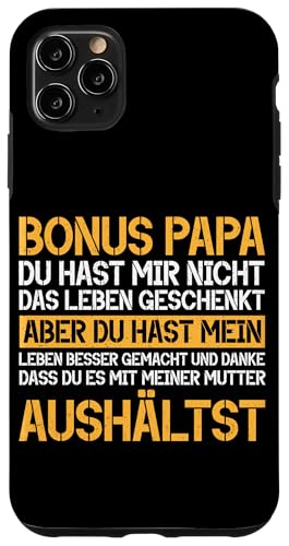 Bonus Papa Stiefvater Vatertag Papa Vaterschaft Hülle für iPhone 11 Pro Max Bonus Papa Stiefvater Vatertag Papa Vaterschaft Hülle für iPhone 11 Pro Max von Stolzer Papa Stiefvater Liebevoller Daddy Vater