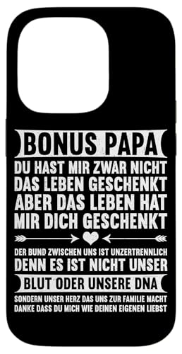 Bonus Papa Stiefvater Vatertag Papa Vaterschaft Hülle für iPhone 14 Pro Bonus Papa Stiefvater Vatertag Papa Vaterschaft Hülle für iPhone 14 Pro von Stolzer Papa Stiefvater Liebevoller Daddy Vater