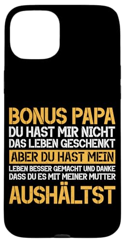 Bonus Papa Stiefvater Vatertag Papa Vaterschaft Hülle für iPhone 15 Plus Bonus Papa Stiefvater Vatertag Papa Vaterschaft Hülle für iPhone 15 Plus von Stolzer Papa Stiefvater Liebevoller Daddy Vater