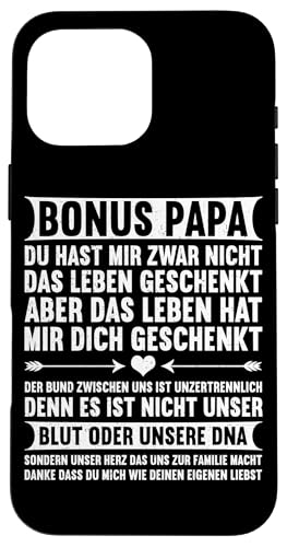 Bonus Papa Stiefvater Vatertag Papa Vaterschaft Hülle für iPhone 16 Pro Max Bonus Papa Stiefvater Vatertag Papa Vaterschaft Hülle für iPhone 16 Pro Max von Stolzer Papa Stiefvater Liebevoller Daddy Vater